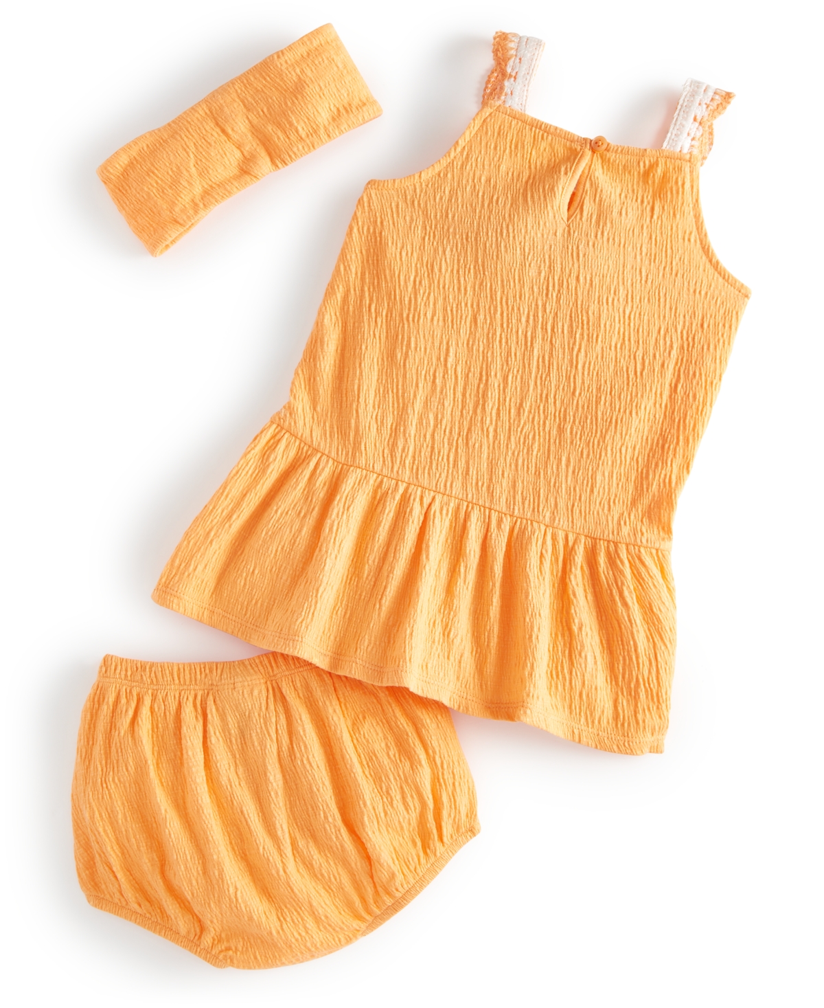 First Impressions Baby Girls Gauze Headband, Dress & Bloomers, 3 Piece Set, Created for Macy's