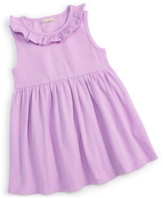 First Impressions - Baby Girls Solid Waffle-Knit Dress