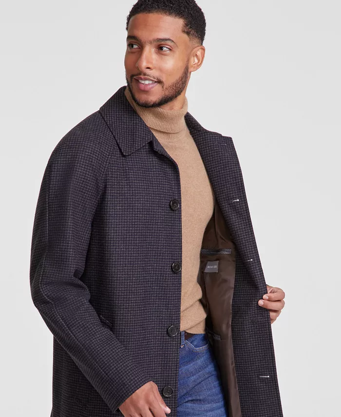 Men's Classic-Fit Check Overcoat - thumbnail 3