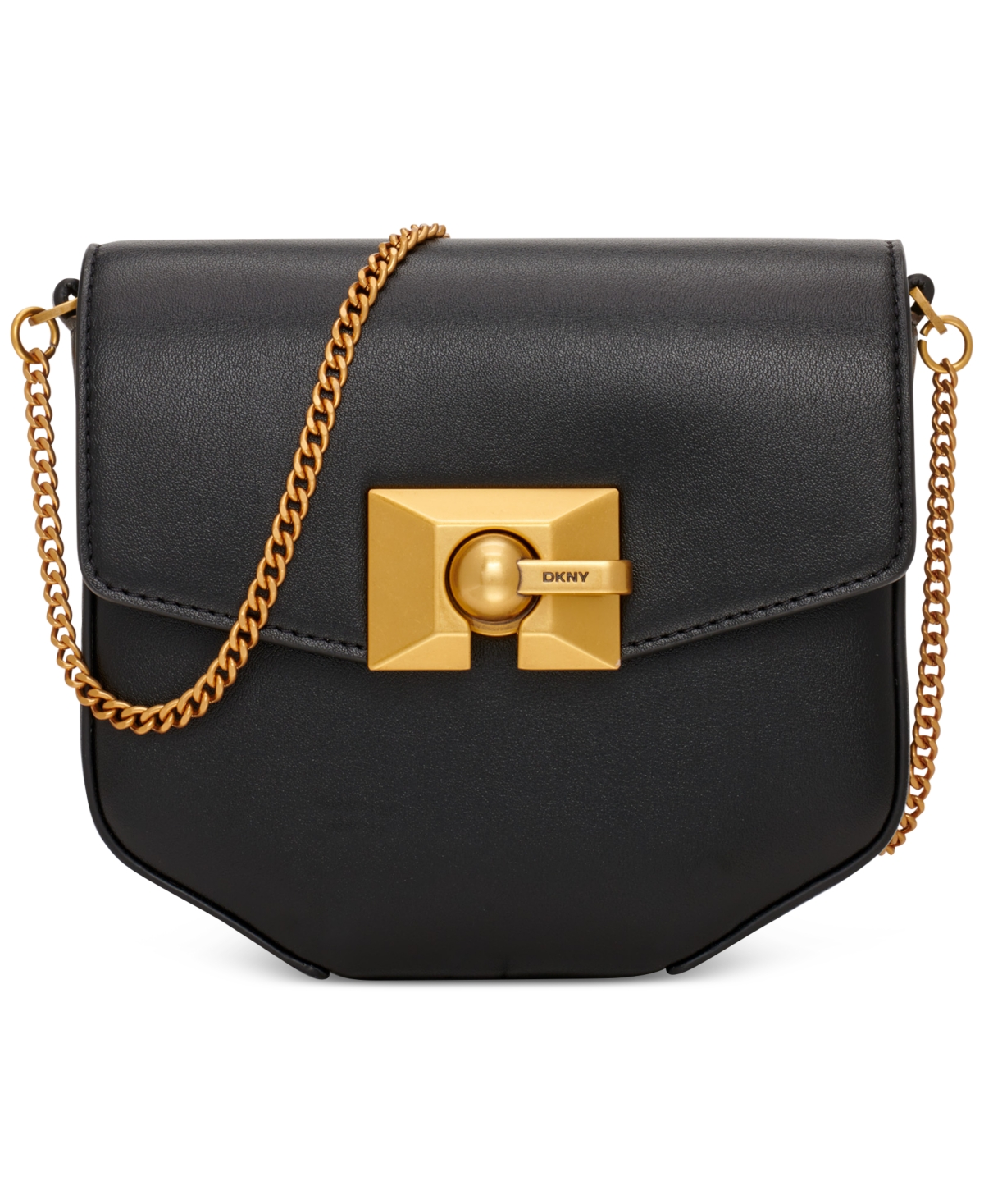Shop Dkny Colette Leather Crossbody In Black