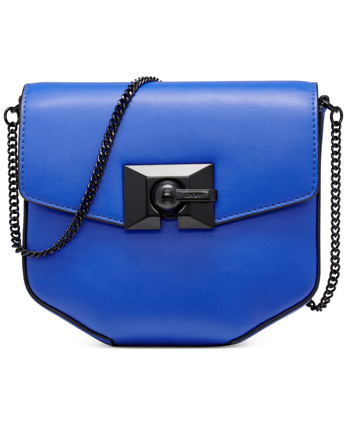 Shop Dkny Colette Leather Crossbody In Sapphire