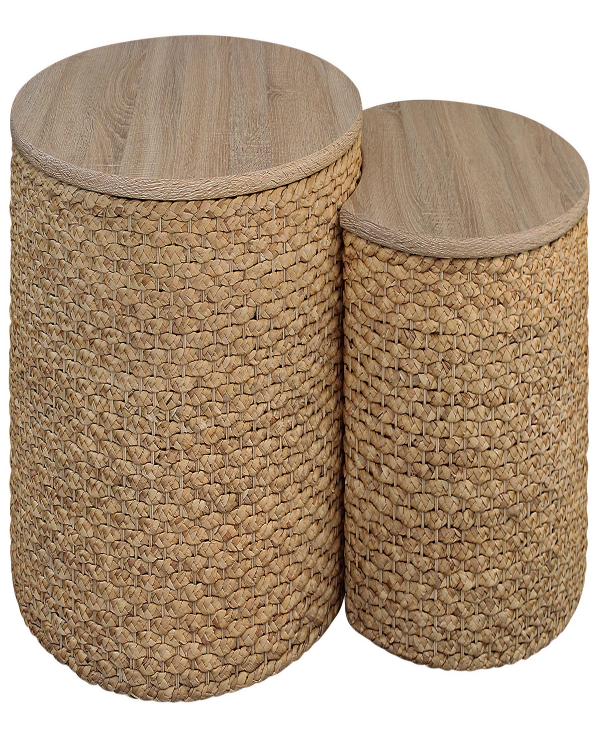Gallerie Decor Saxony Nesting Coffee Table With Storage In Natural Finish