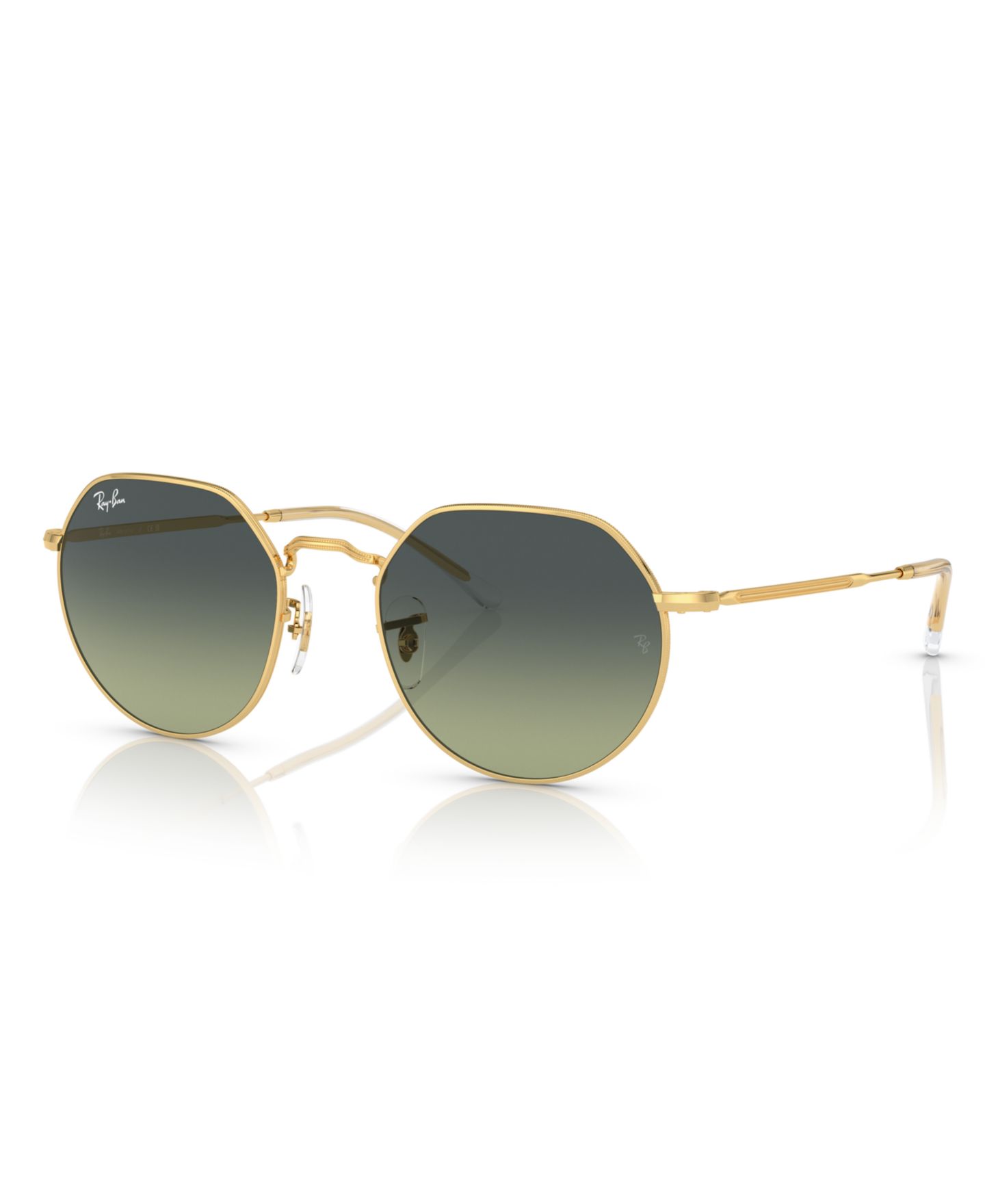Женские солнцезащитные очки Ray-Ban Jack Sunglasses, RB3565 53, цвет: Золотой — фото 1