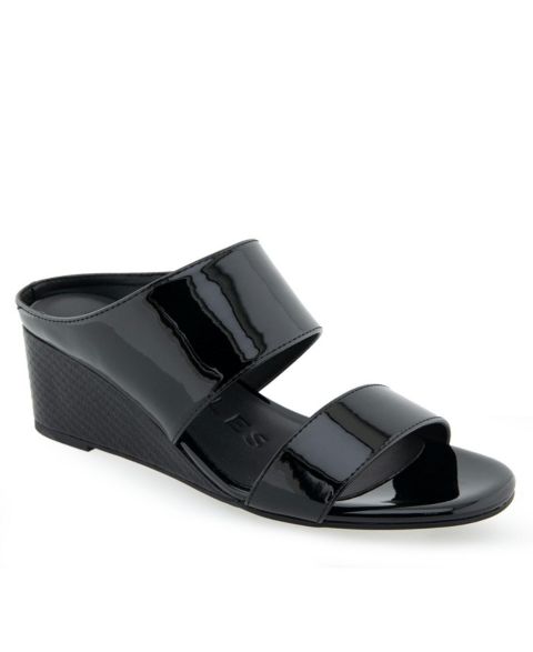 Женские сандалии Aerosoles Wheeler Strap Wedge, цвет: Чёрный лаковый
