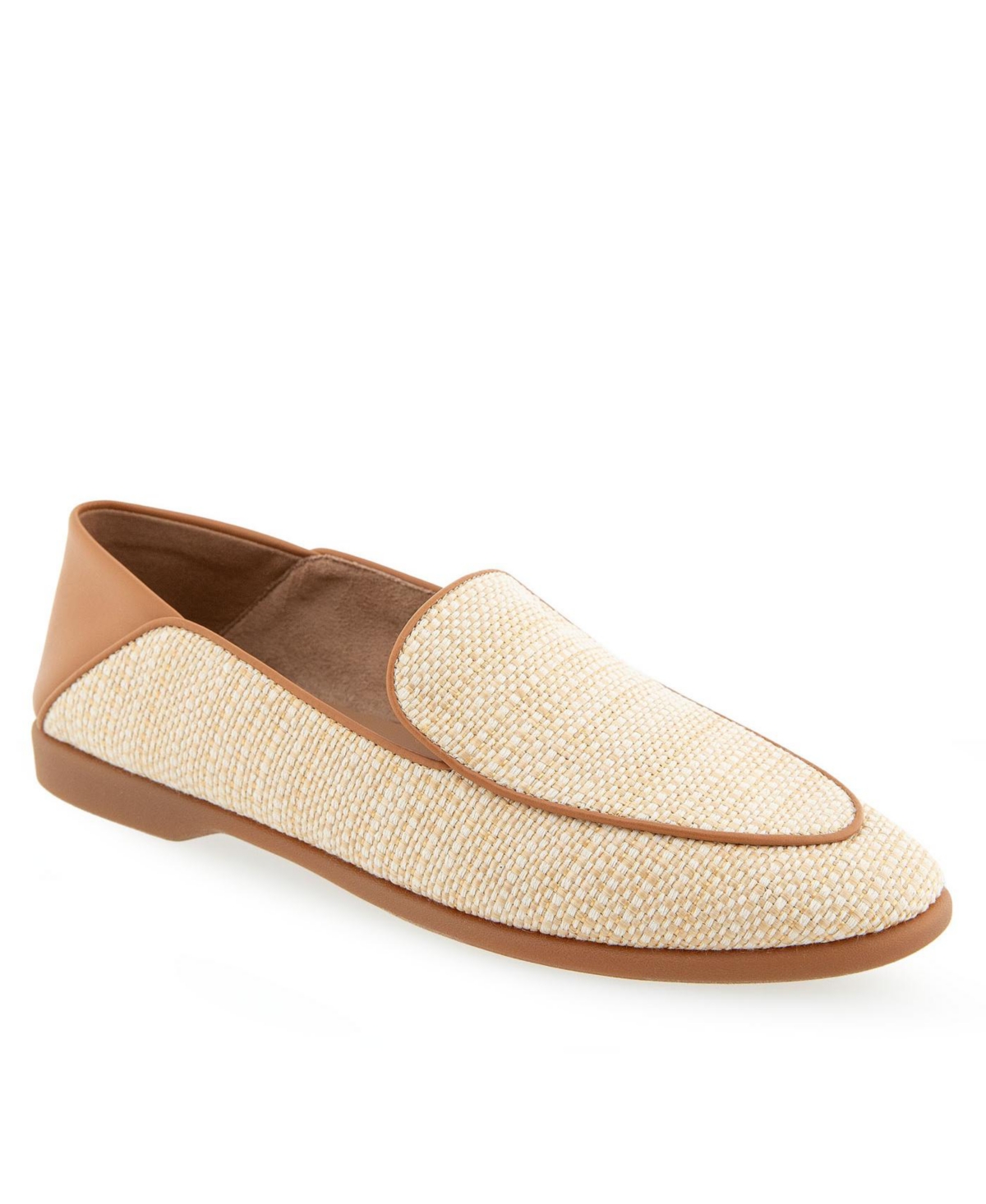 Aerosoles Women's Bay Tapered Loafers In Natural Raffia