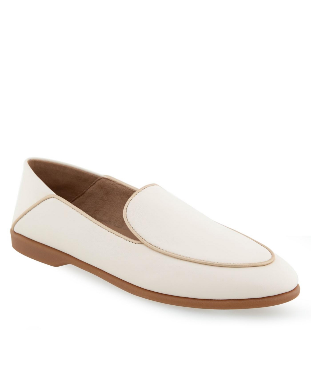 Aerosoles Women's Bay Tapered Loafers In Eggnog Leather