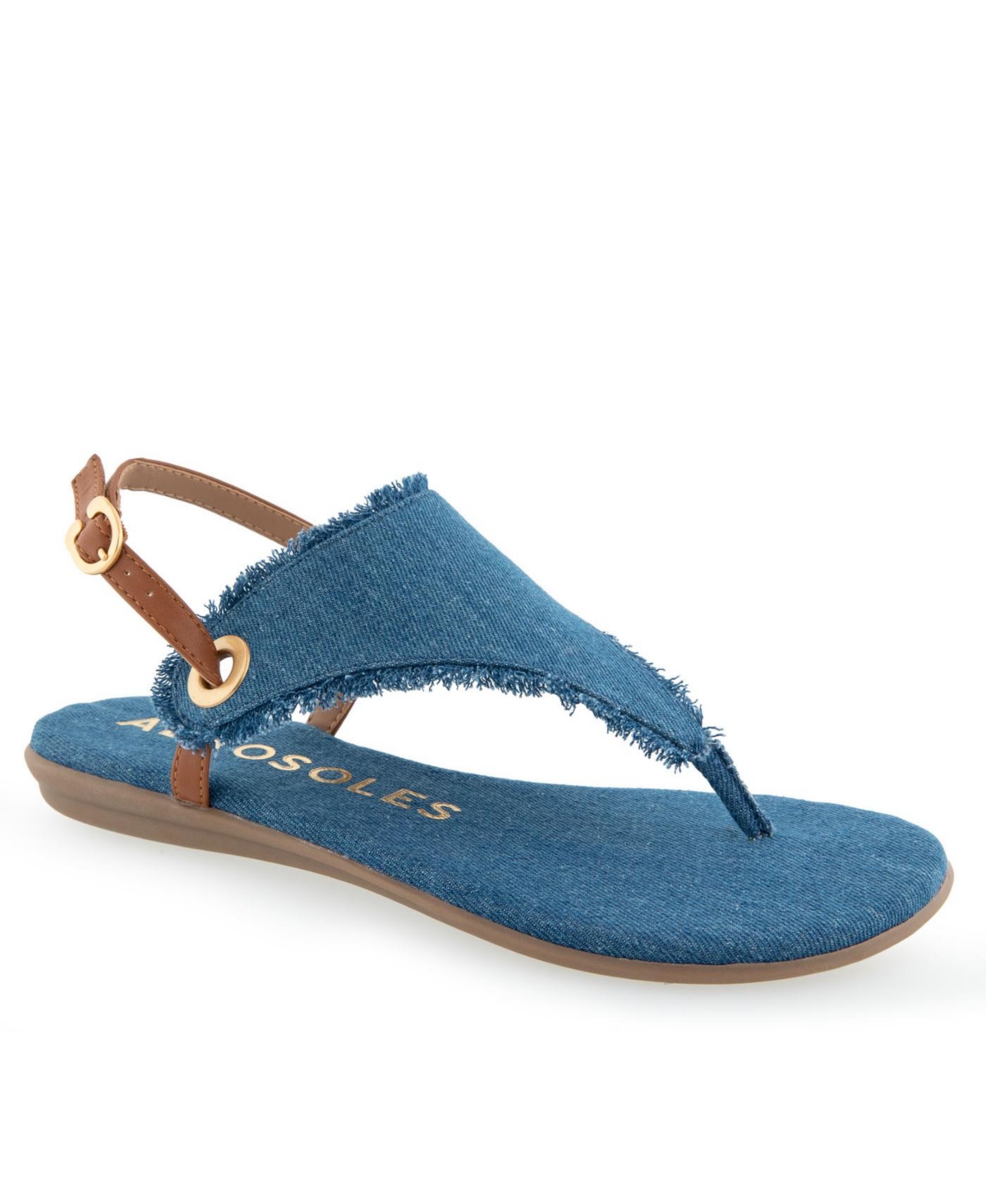 Shop Aerosoles Women's Conclusion Sandals In Medium Blue Denim