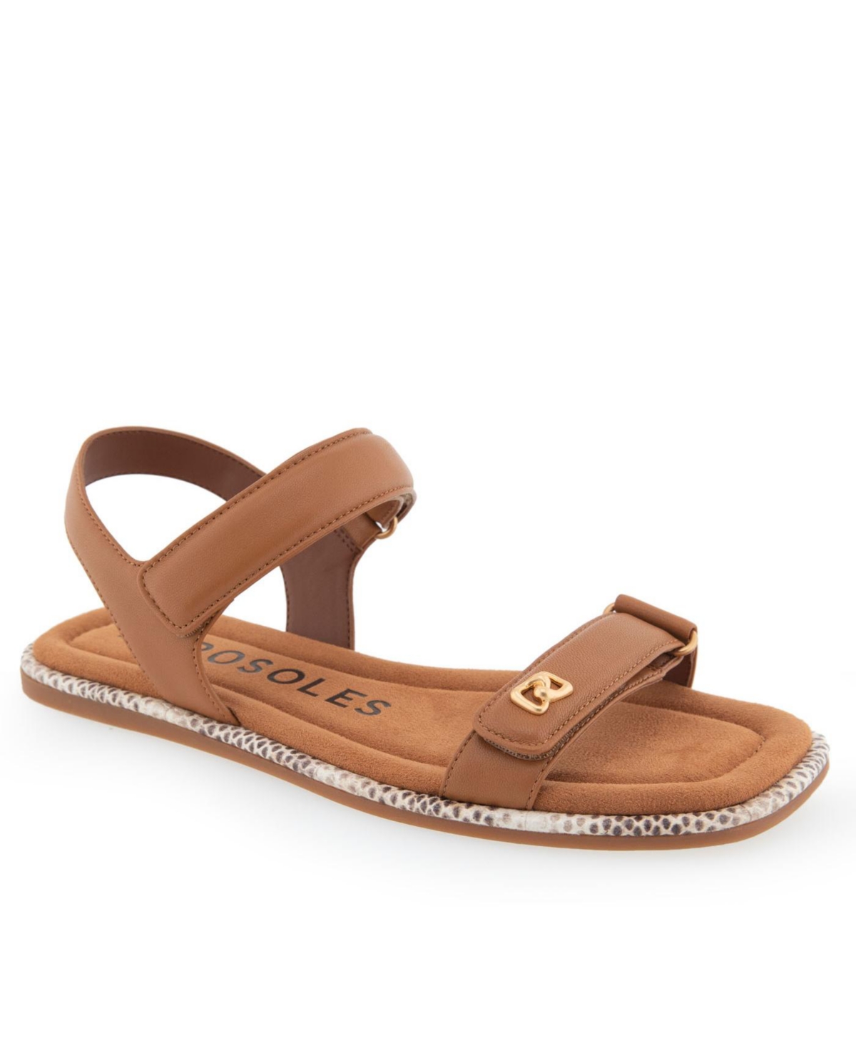 Shop Aerosoles Women's Bruna Casual Sandals In Tan Leather