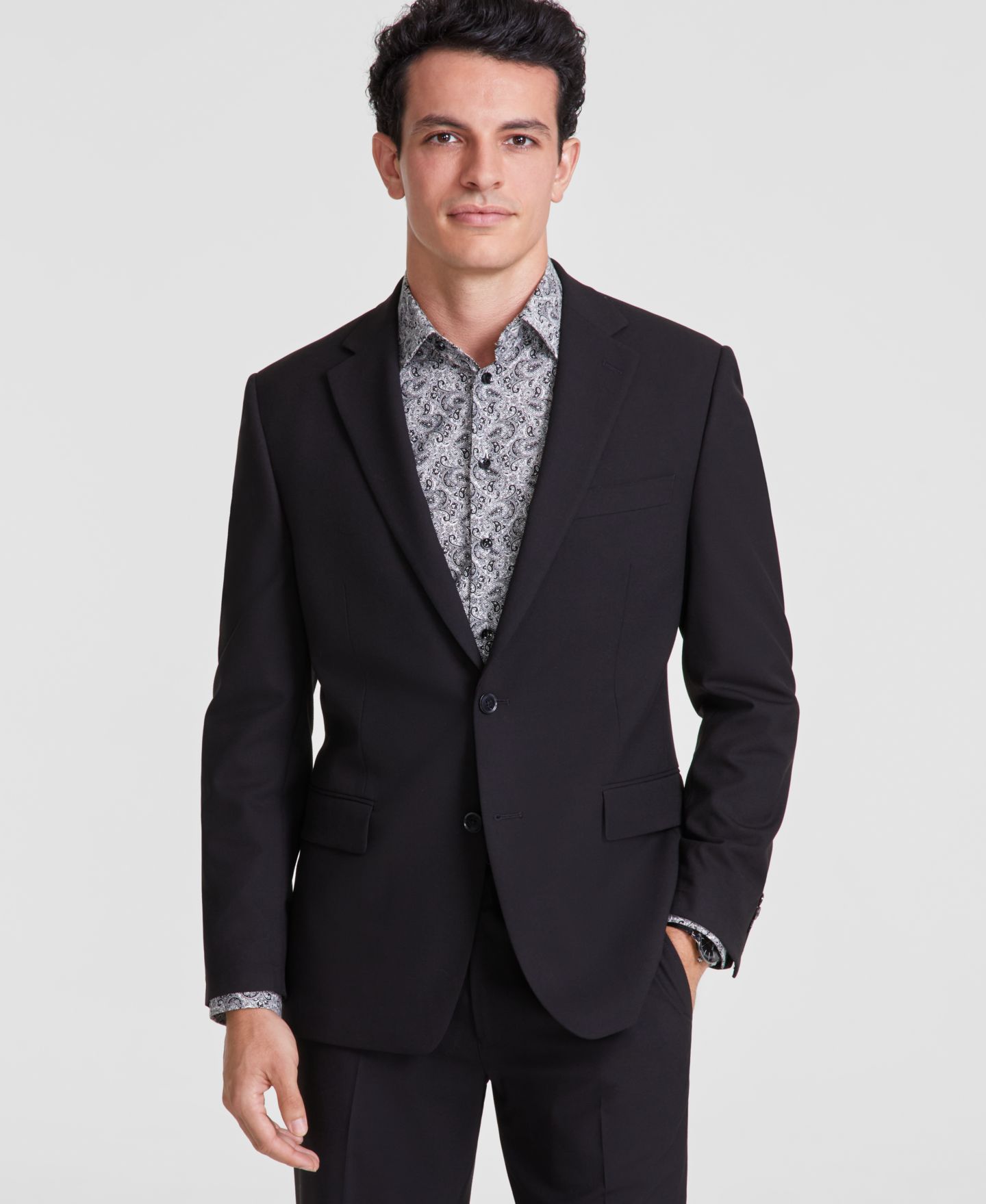 Мужская куртка Tallia Classic-Fit Suit Separate, цвет: Чёрный — фото 1