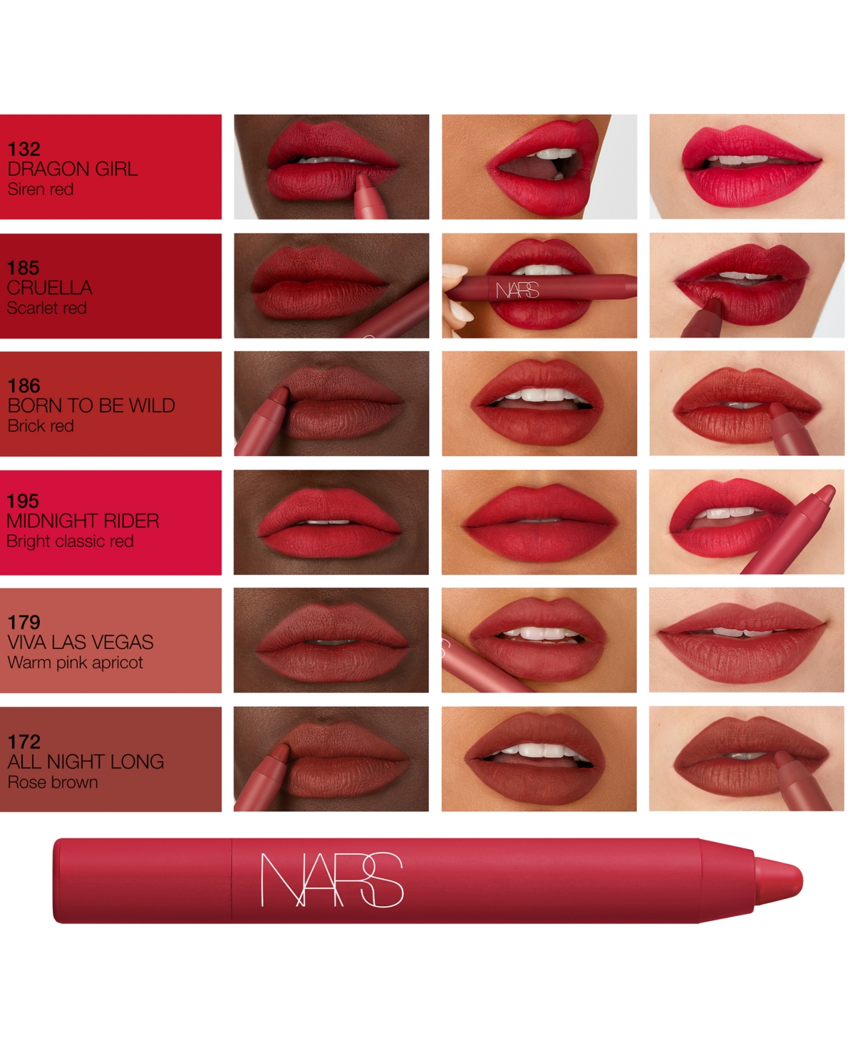 Nars Powermatte High-intensity Lip Pencil In 186 Born To Be Wild