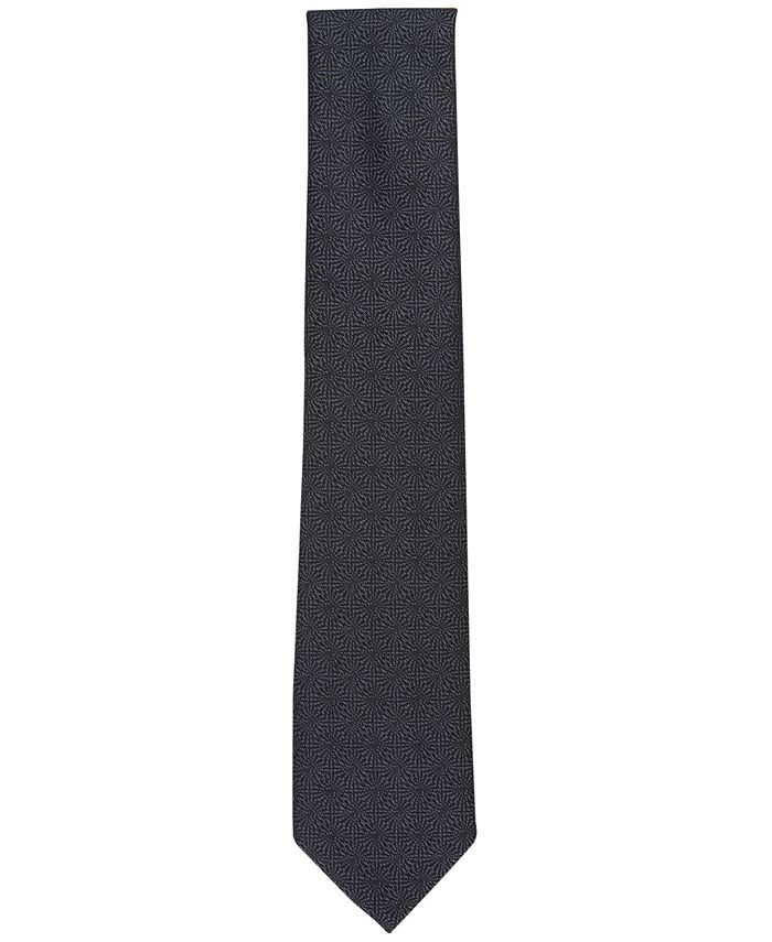 Perry Ellis Mens Archer Mini Geo Tie Gray Size One Size