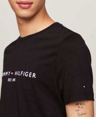 Men's Embroidered Logo Regular-Fit Crewneck T-Shirt