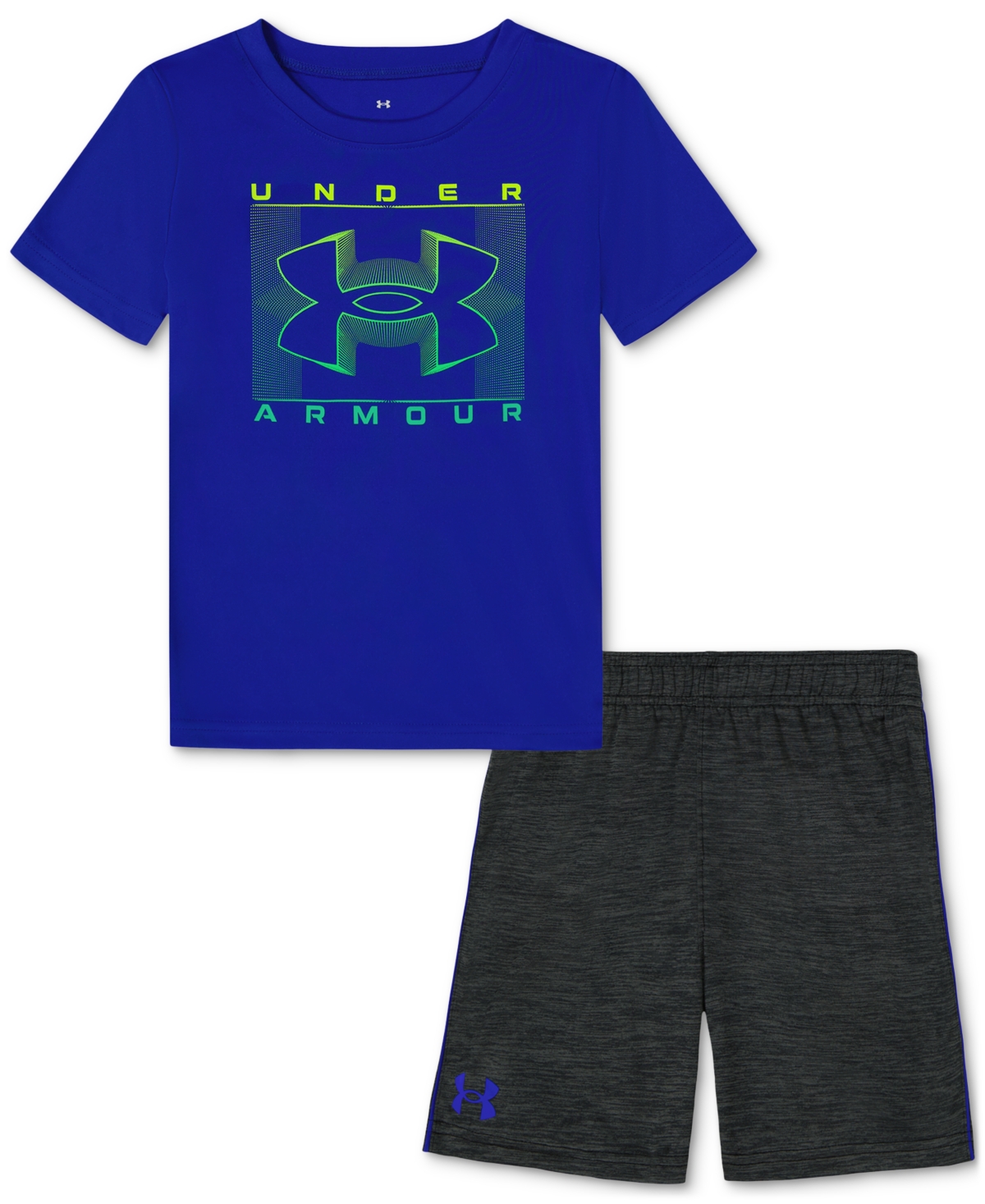 Shop Under Armour Toddler & Little Boys Hyperdive Logo T-shirt & Shorts, 2 Piece Set In Team Royal