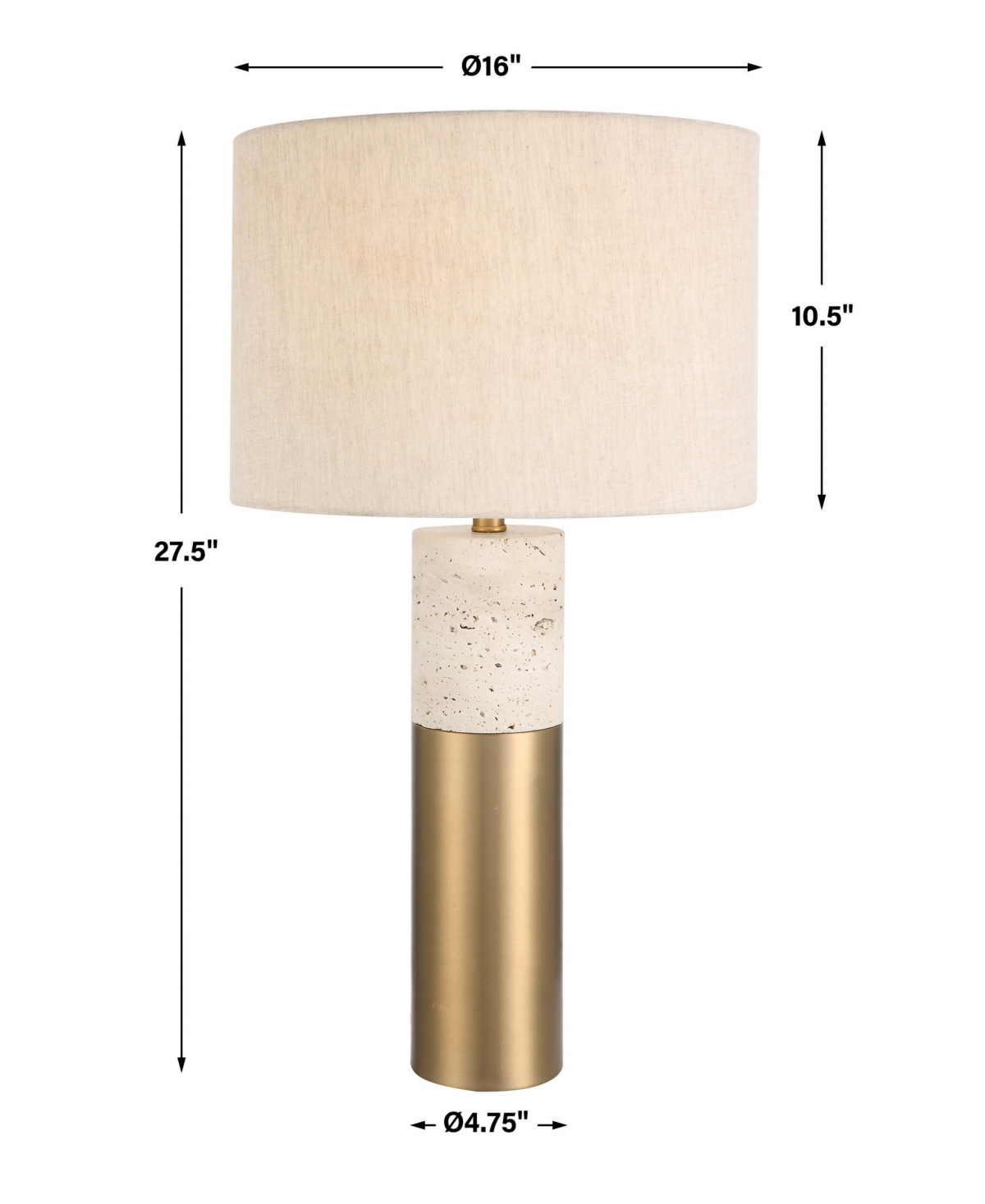 Uttermost 27.5" Gravitas Table Lamp In Brass