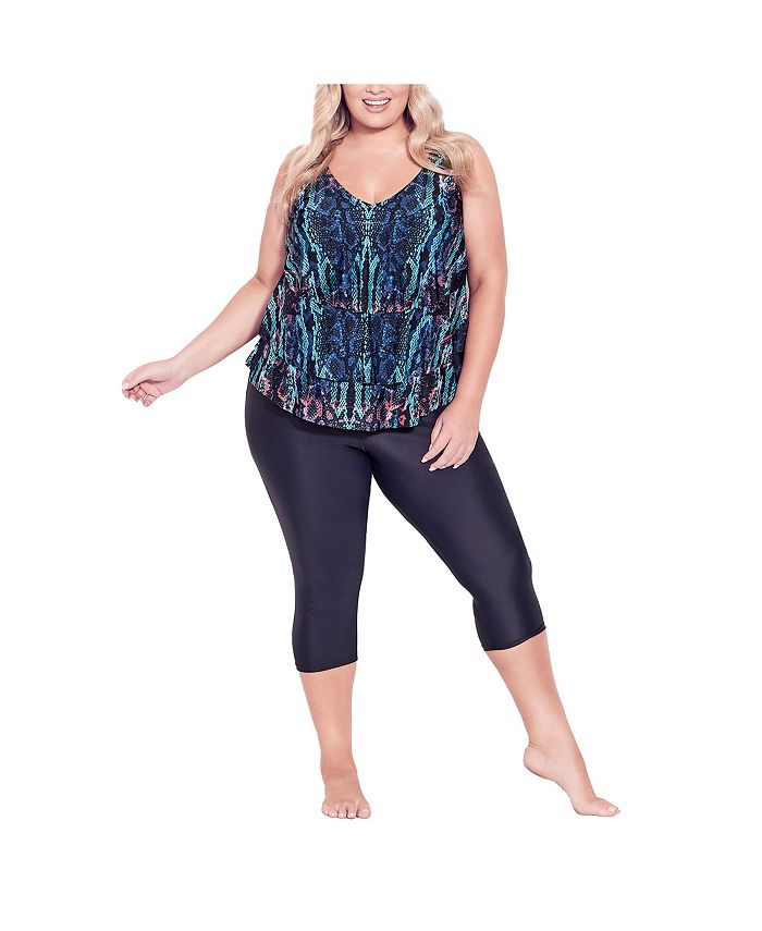 AVENUE Womens Plus size Swim Capri Pant Macy's