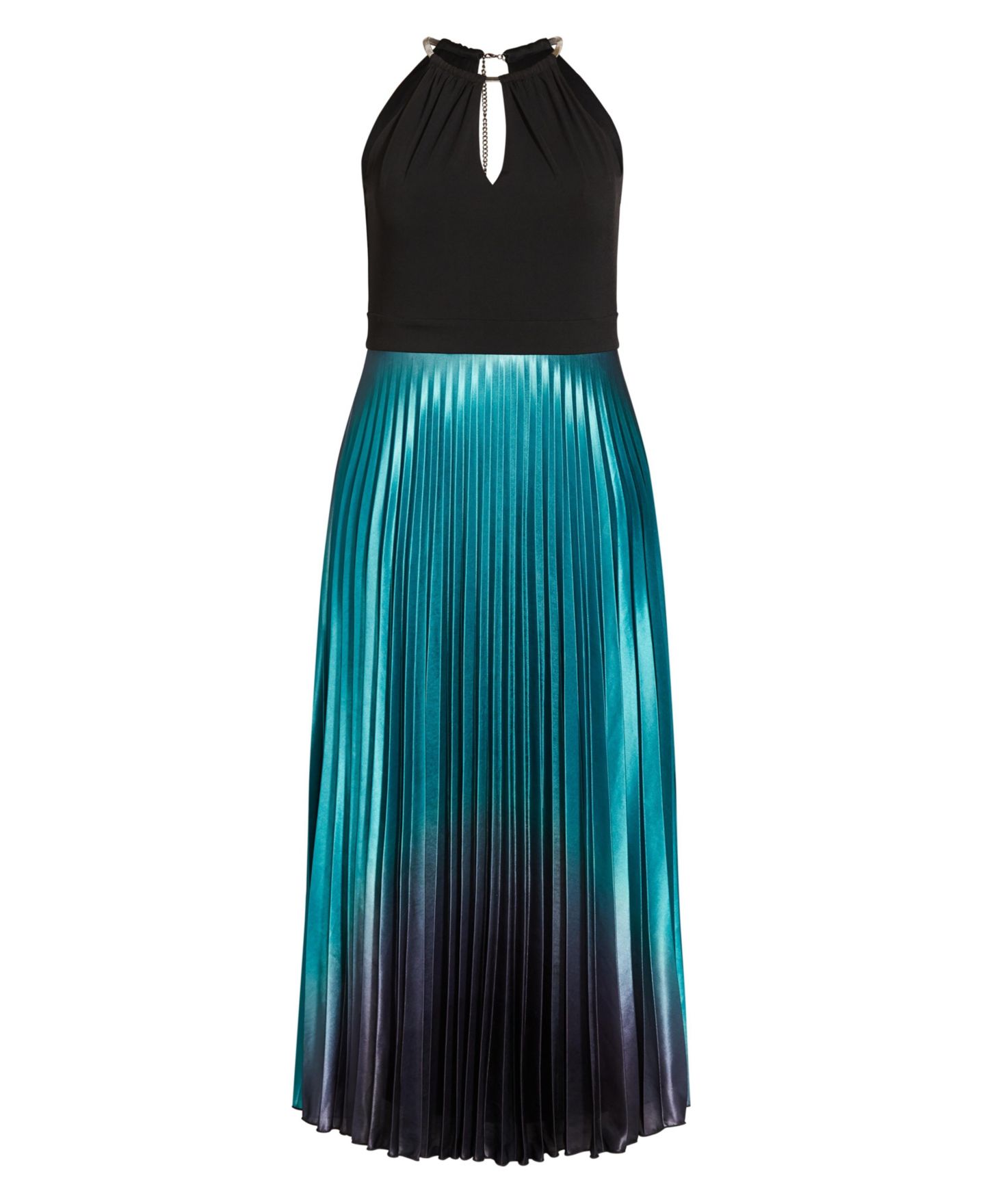 Женское платье CITY CHIC Pleated Ombre Maxi, цвет: Чёрный — фото 2