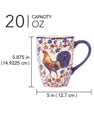 Morning Rooster Set of 4 Mugs