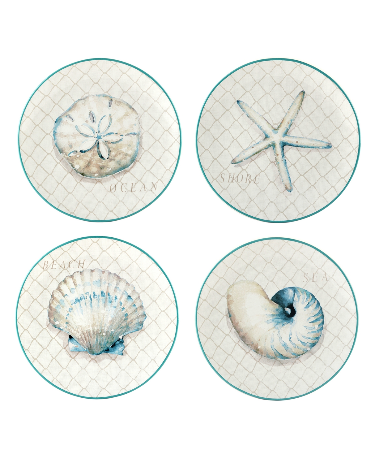 Ocean View Set of 4 Dinner Plates - Miscellaneous