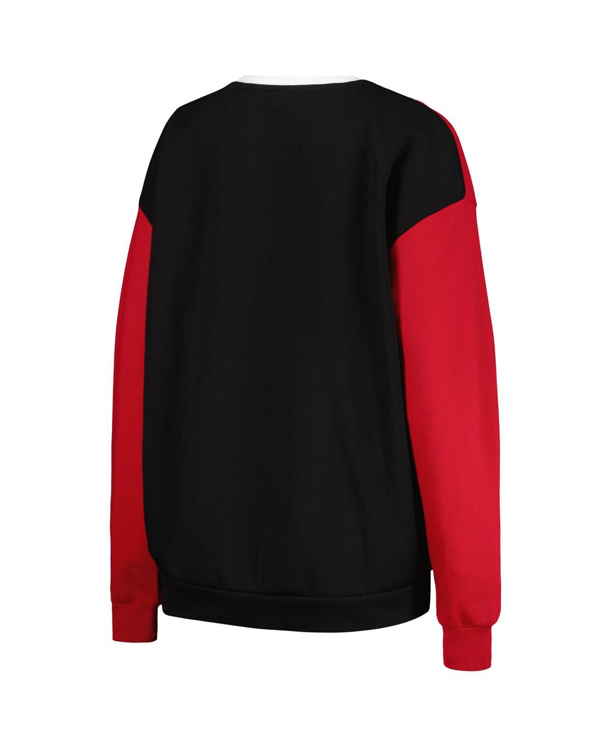 Women's Gameday Couture Black Usc Trojans Vertical Color-Block Pullover Sweatshirt - Black