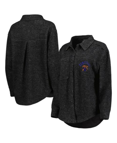 Женские куртки Gameday Couture Women's Black Kentucky Wildcats Switch It Up Tri-Blend Button-Up Shacket