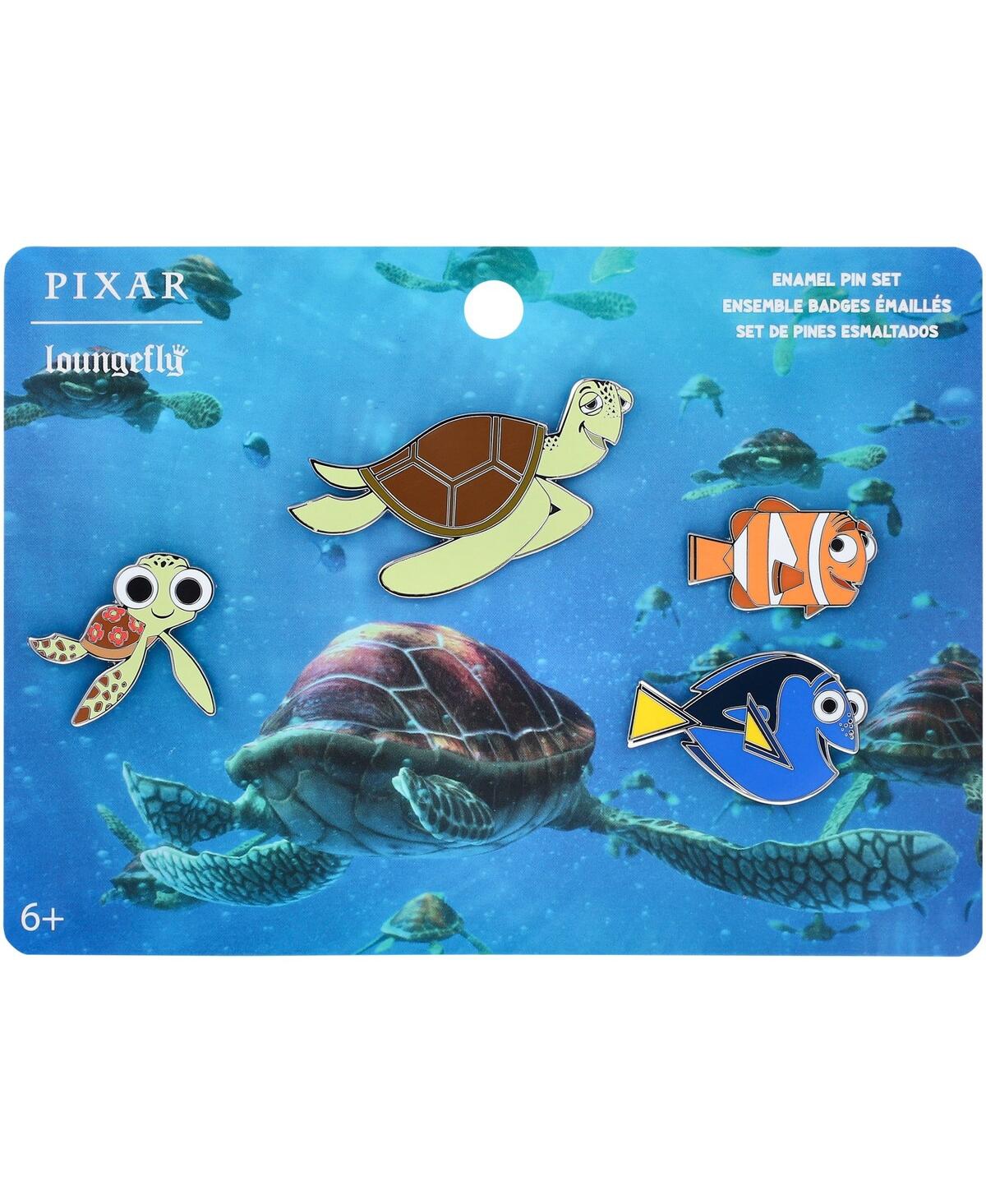 Loungefly Finding Nemo East Australian Current 4-pack Pin Set In Blue