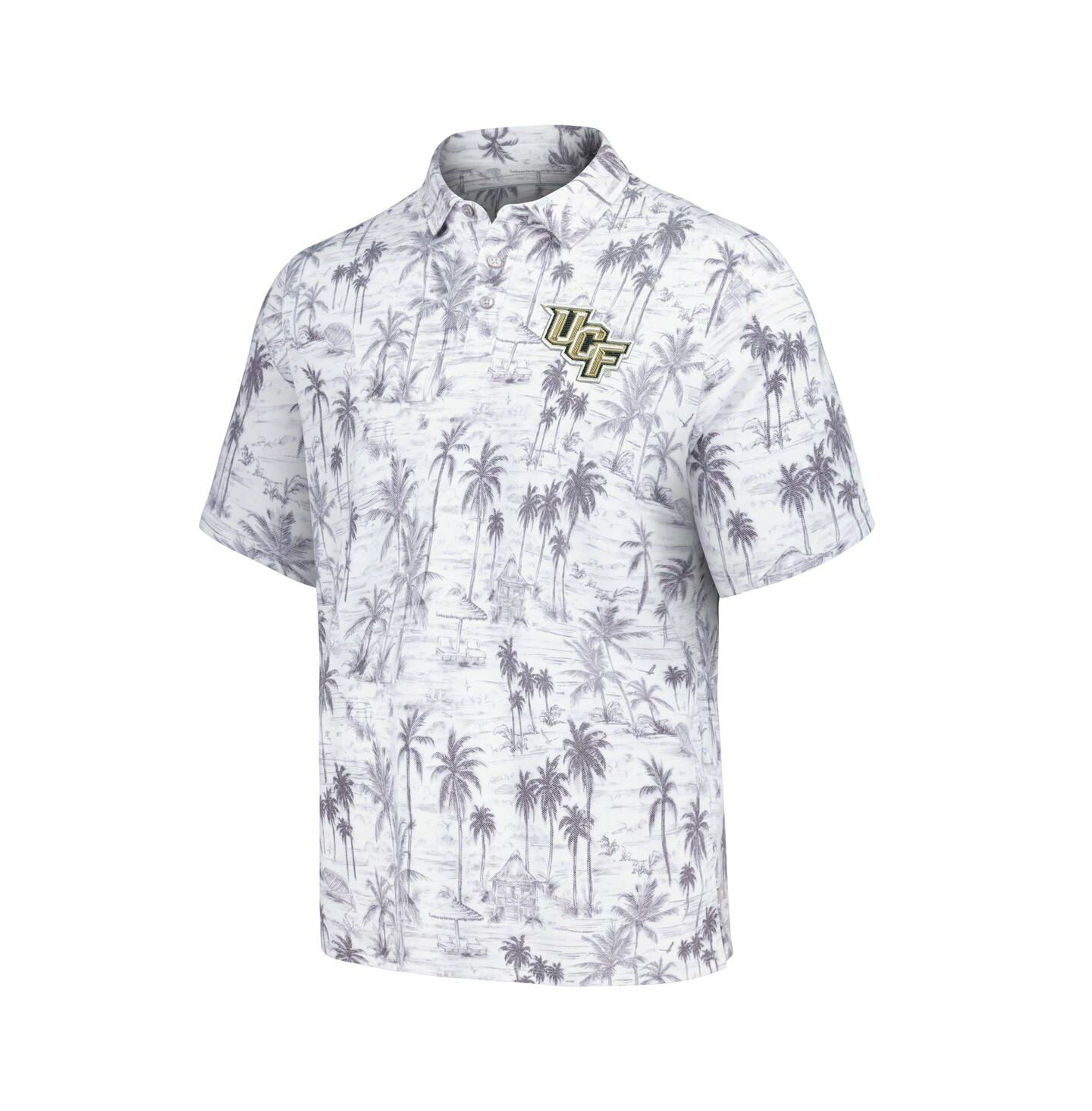 Мужское поло Tommy Bahama Gray UCF Knights Sport Cabana Shores IslandZone Tri-Blend Polo — фото 3