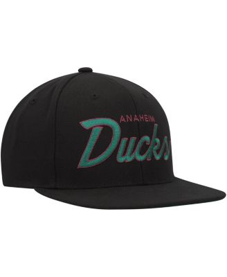 Men's Black Anaheim Ducks Core Team Script 2.0 Snapback Hat