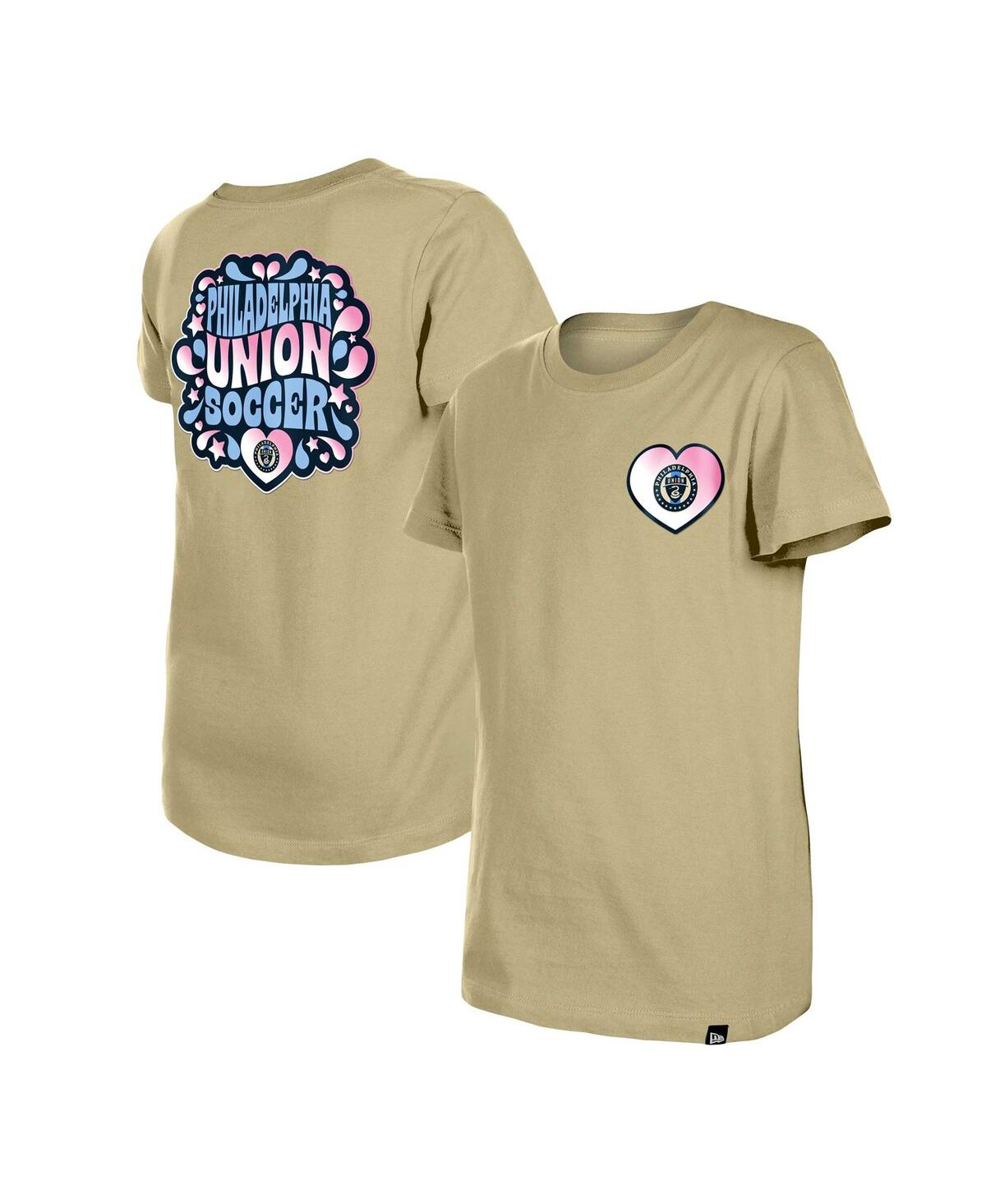 New Era Kids' Big Girls 5th & Ocean By  Tan Philadelphia Union Color Changing T-shirt
