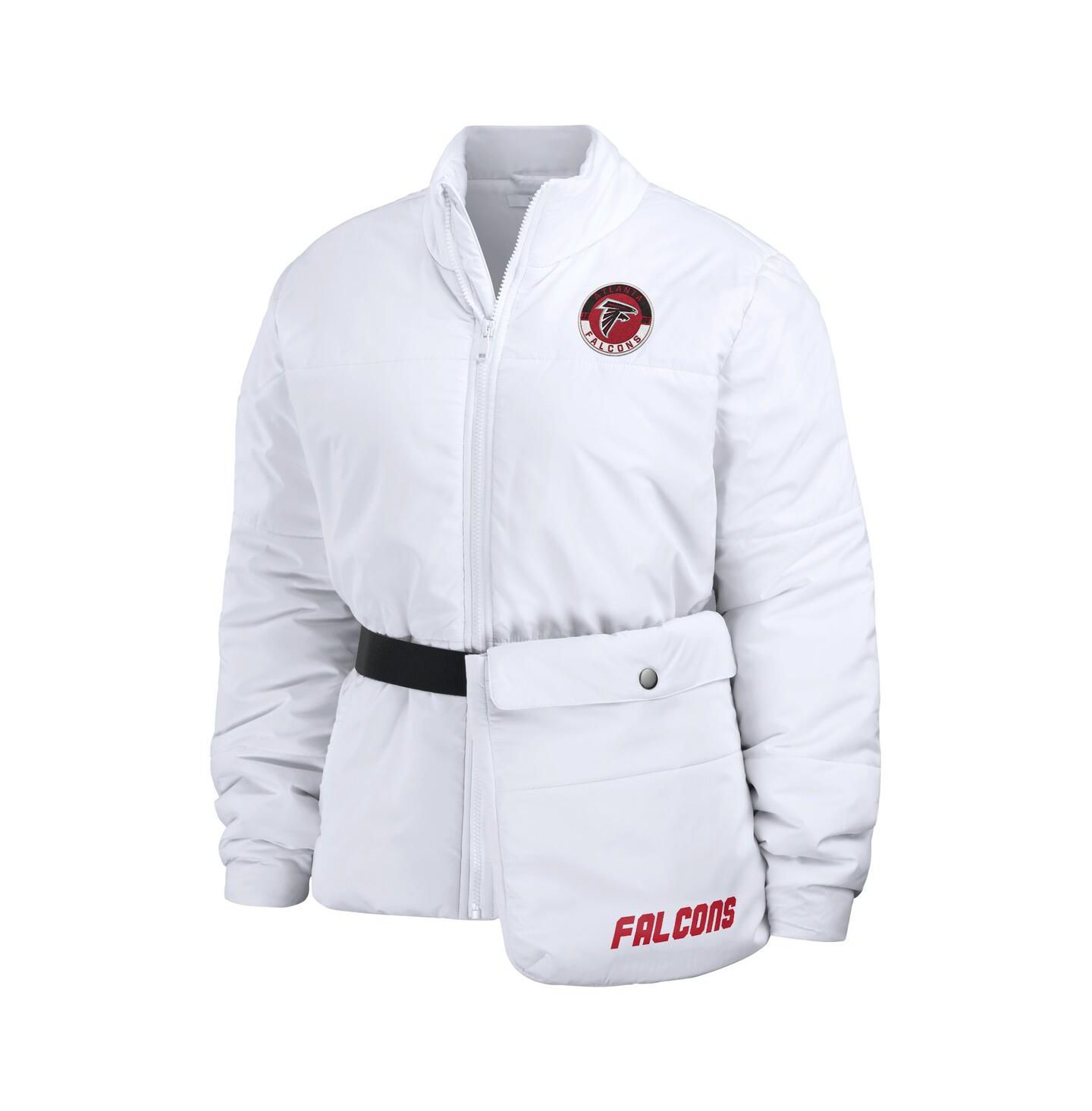 Женская куртка WEAR by Erin Andrews White Atlanta Falcons Packaway Full-Zip Puffer — фото 2