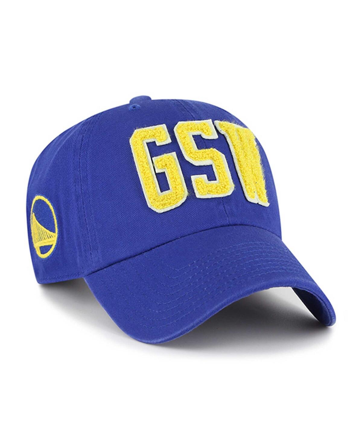 47 Brand Men's ' Royal Golden State Warriors Hand Off Clean Up Adjustable Hat