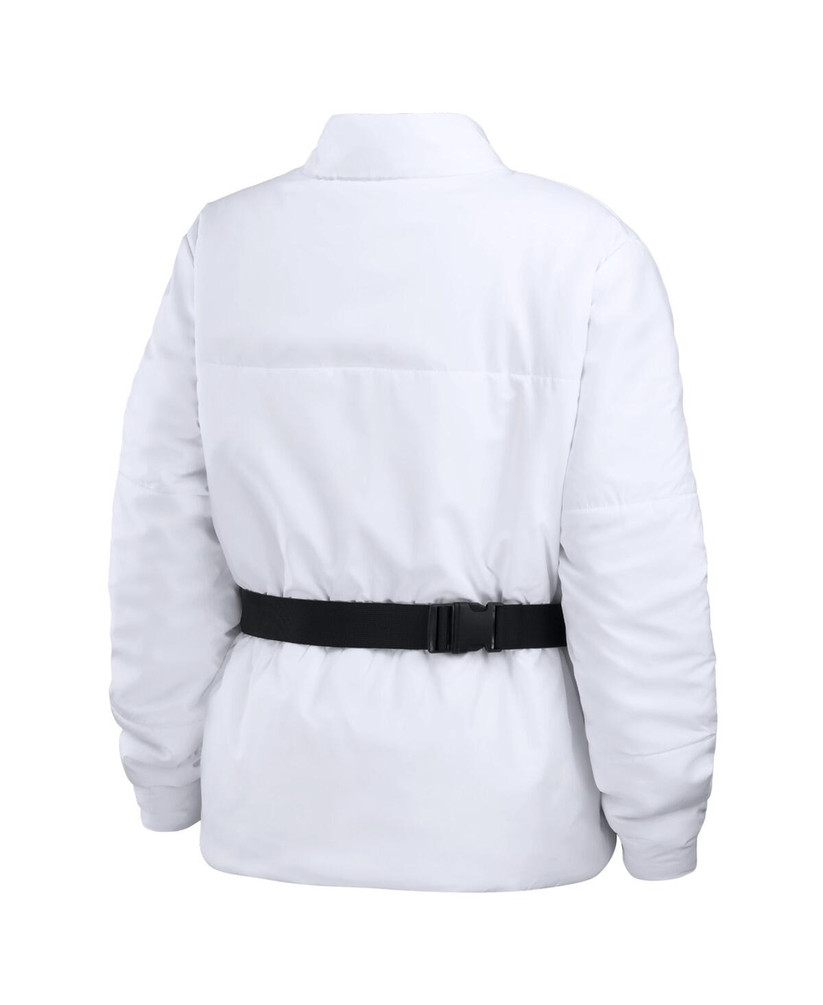 Shop Wear By Erin Andrews Women's  White Atlanta Falcons Packaway Full-zip Puffer Jacket