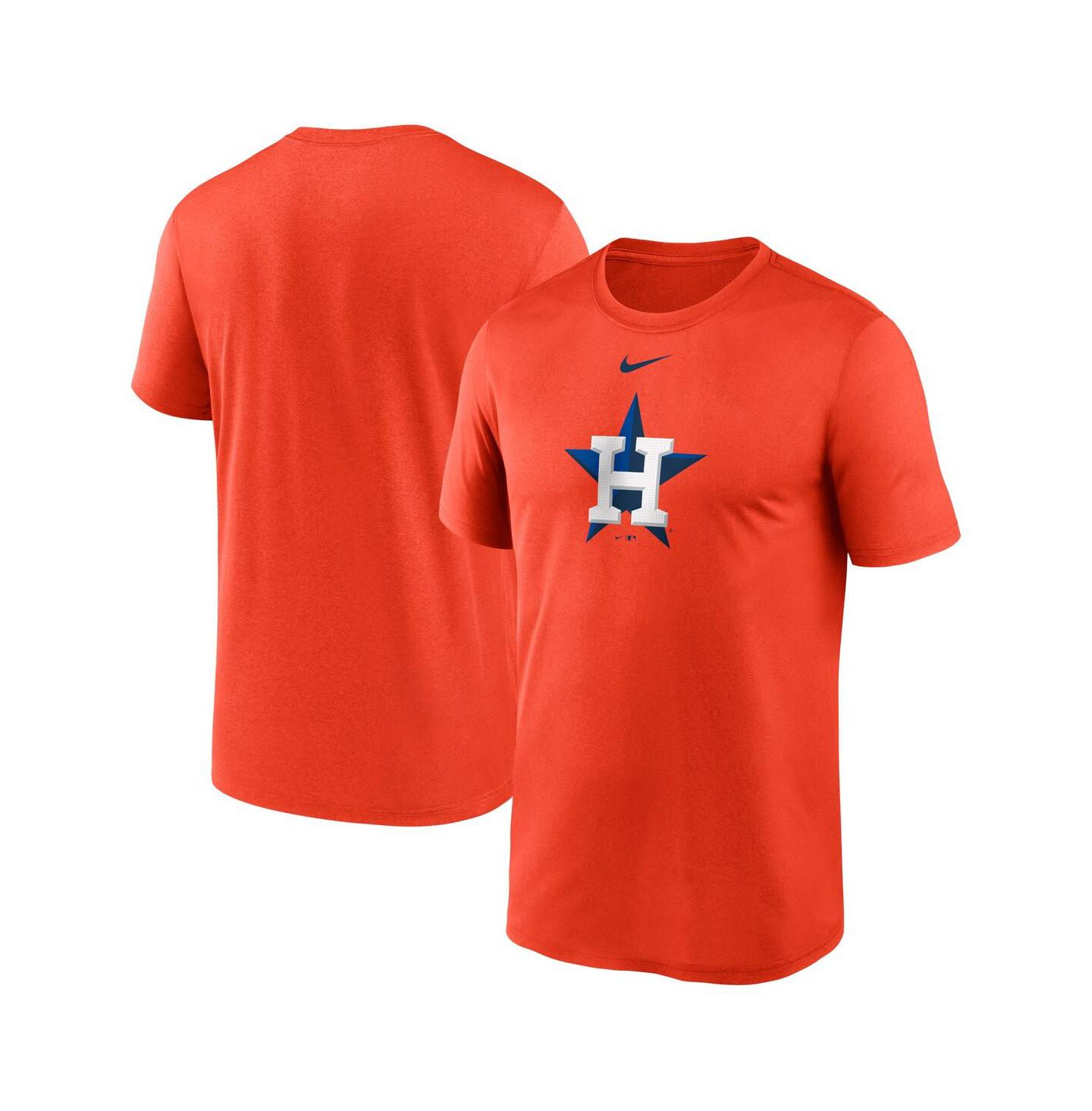Мужская футболка Nike Orange Houston Astros Legend Fuse Large Logo Performance — фото 1