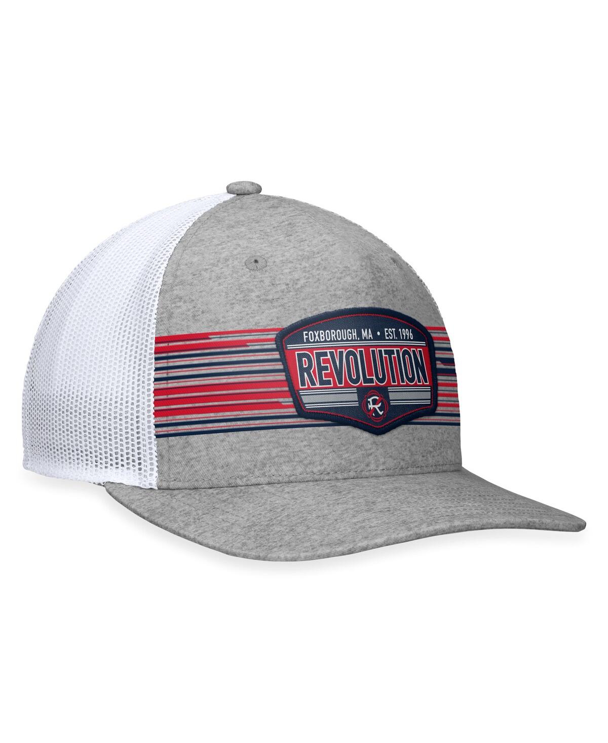 Men's FanaticsNew England Revolution Stroke Trucker Snapback Hat - Steel
