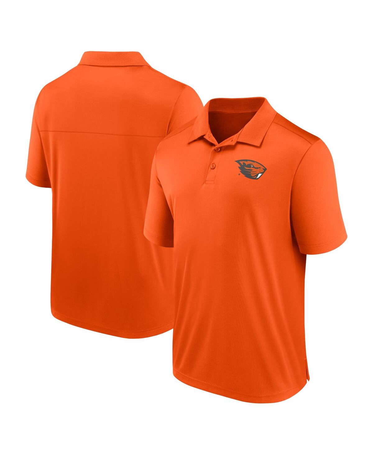 Men's Fanatics Orange Oregon State Beavers Left Side Block Polo Shirt - Orange