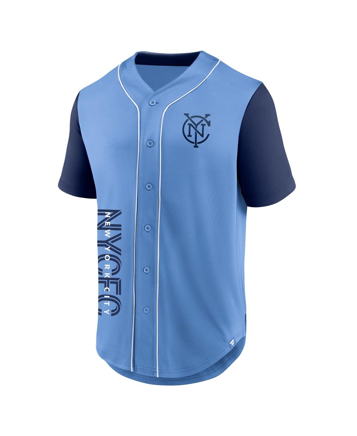 Men's FanaticsNew York City Fc Balance Fashion Baseball Jersey - Light Blue