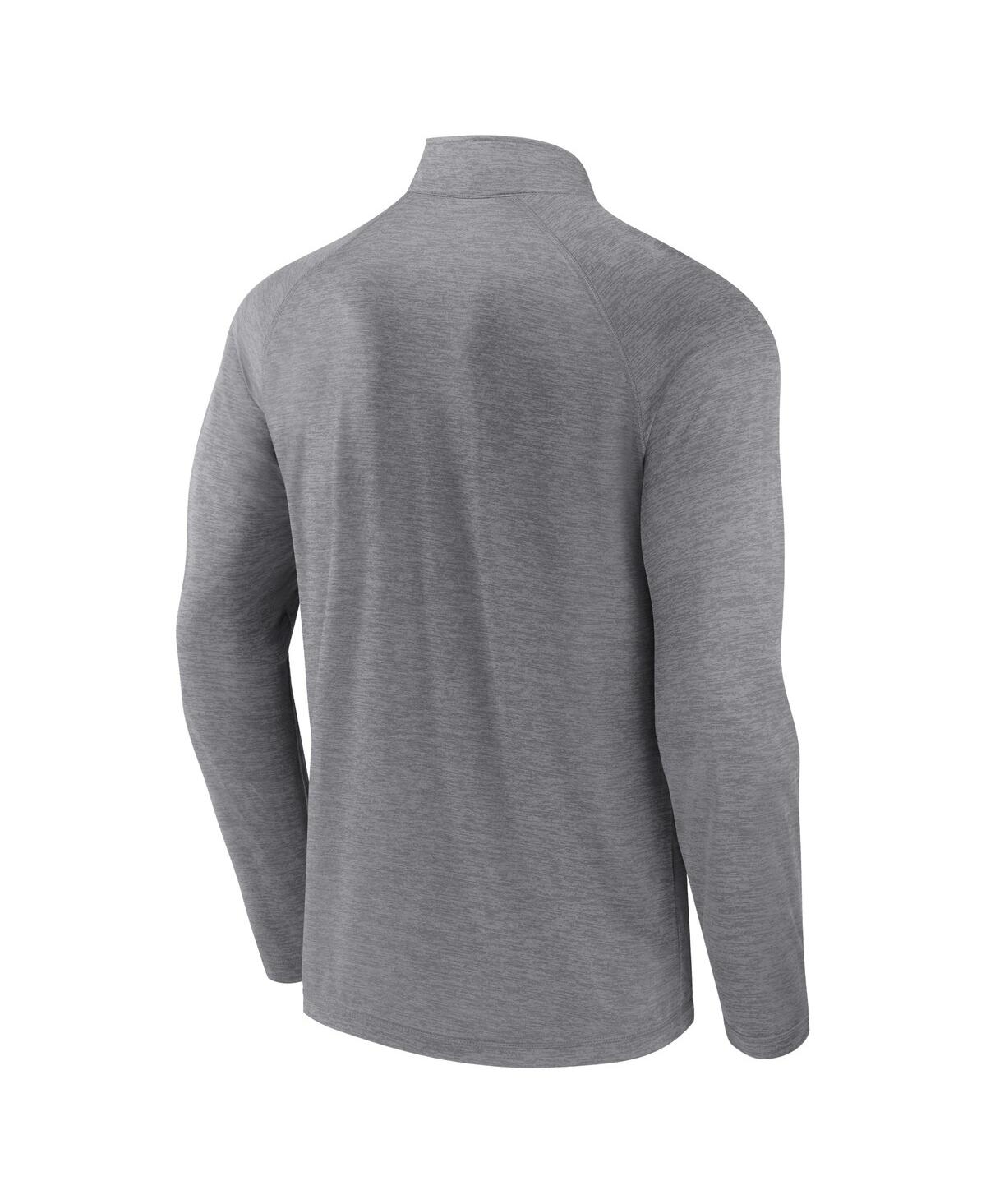Fanatics Men's  Gray Oklahoma Sooners Primary Logo Raglan Quarter-zip Top In Gray