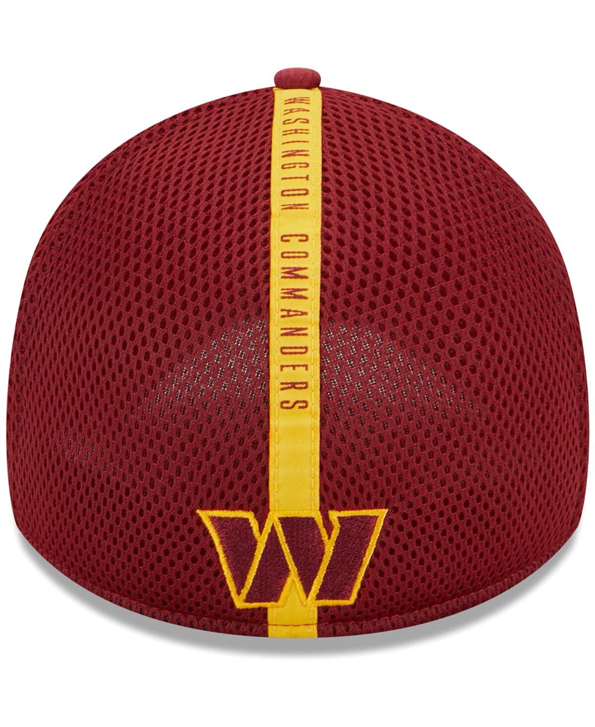 Men's New EraWashington Commanders Stripe 39THIRTY Flex Hat - Burgundy