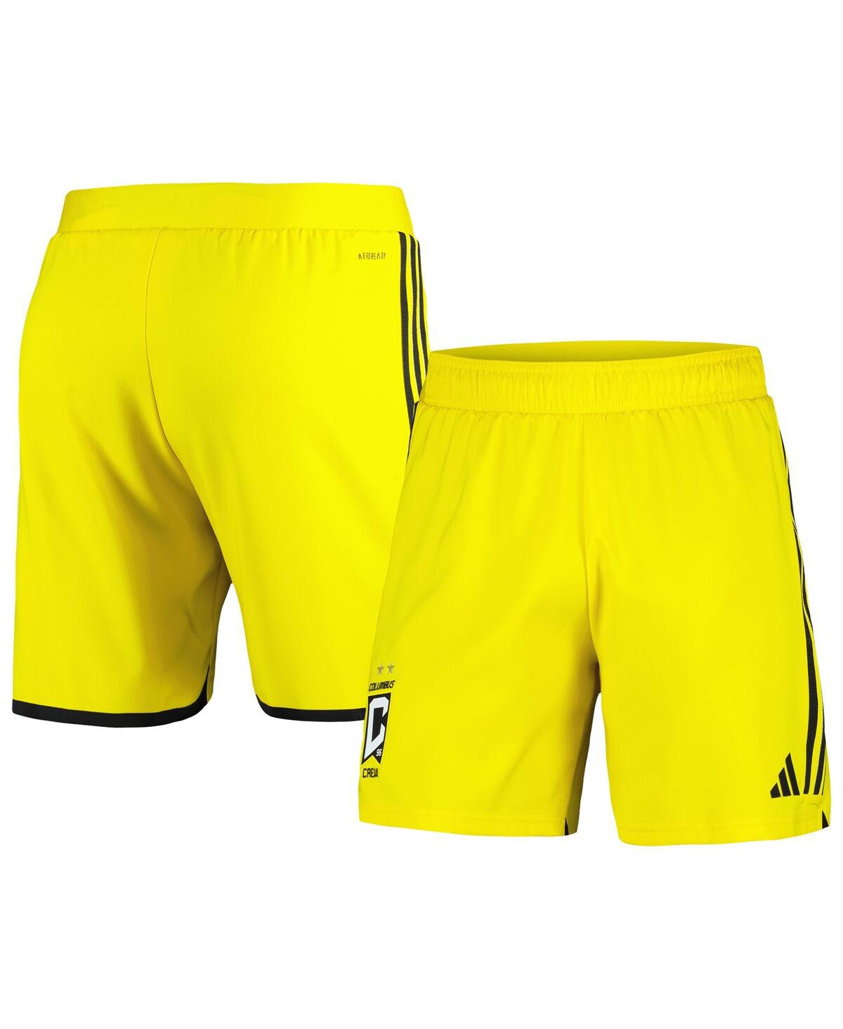 Shop Adidas Originals Men's Adidas Gold Columbus Crew 2024 Home Authentic Shorts