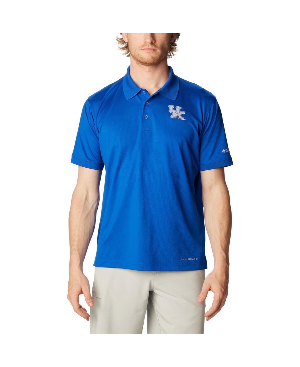 Columbia Men's  Royal Kentucky Wildcats Pfg Tamiami Omni-shade Polo Shirt