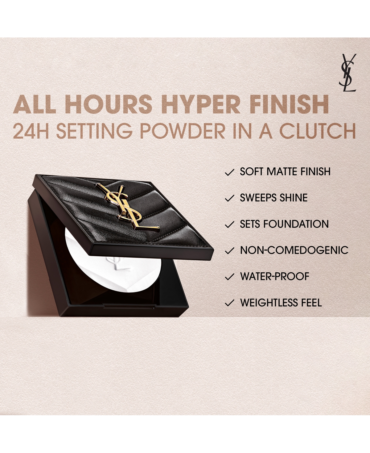 Saint Laurent All Hours Hyper Finish Ultimate Setting Powder In Shade 8