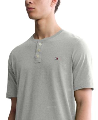 Men's Short Sleeve Solid Henley