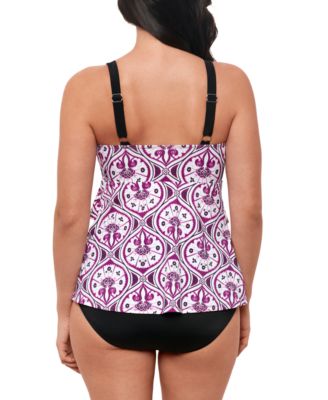 Women's Printed Tiered Fauxkini One-Piece Swimsuit, Created for Macy's 
