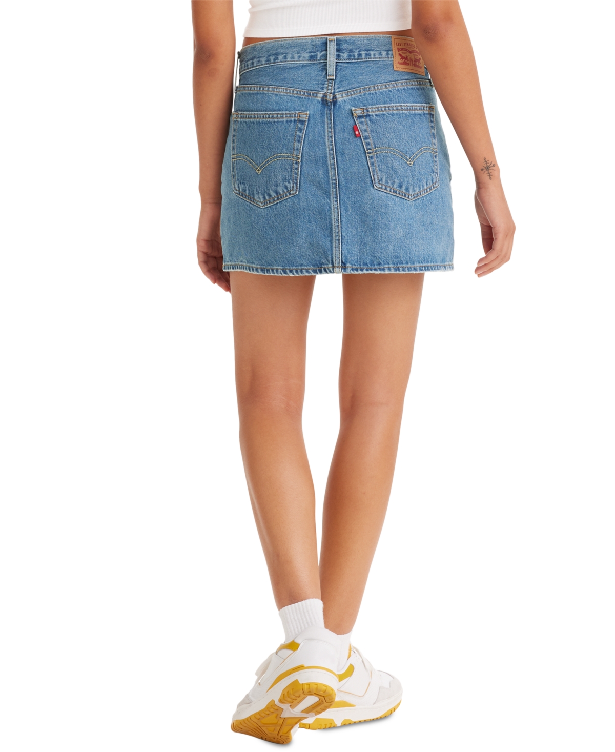 Shop Levi's Women's Icon Cotton Denim Skirt In Skirt Over