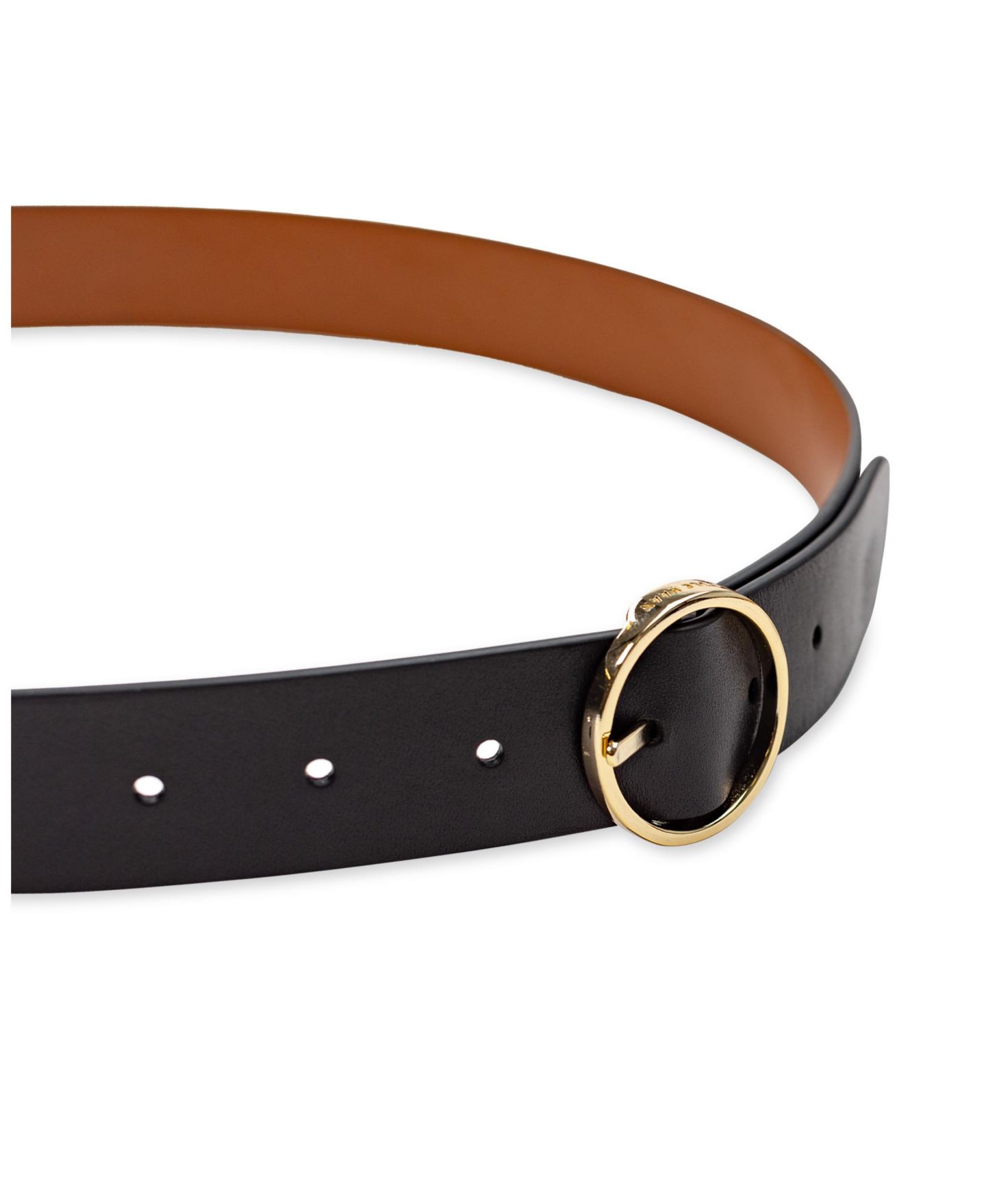 Женский ремень Cole Haan Two-In-One Center Bar Reversible Genuine Leather, цвет: Чёрный / Светло-коричневый — фото 5