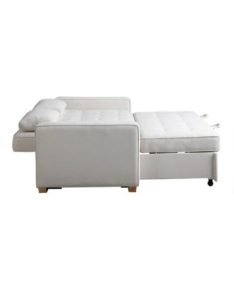 66.5" W Polyester Augustus Full Convertible Sofa
