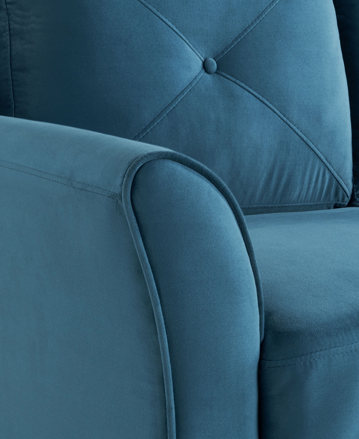 Lifestyle Solutions W Polyester Harvard Sofa with Curved Arms