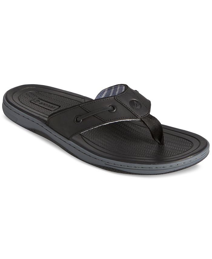 Sperry Men's Baitfish Thong Leather Sandals - Macy's