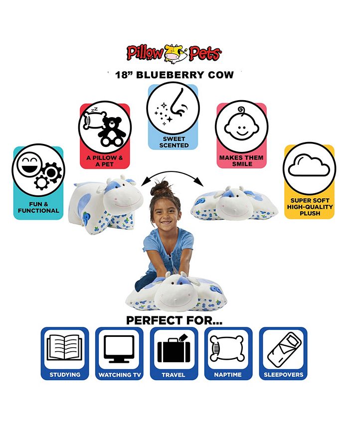 Pillow Pets Sweet Scented Blueberry Cow Puff - Macy's