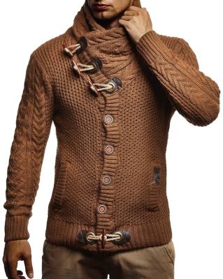 Men's Knitted Turtleneck Jacket - Winter Cardigan Sweaters for Men