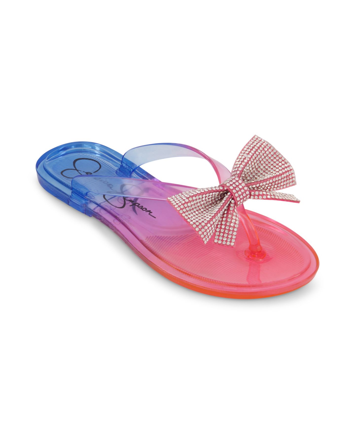 Сандалии Jessica Simpson Jelly Bow Slip On Sandals для девочек, цвет: Розовый разноцветный — фото 1
